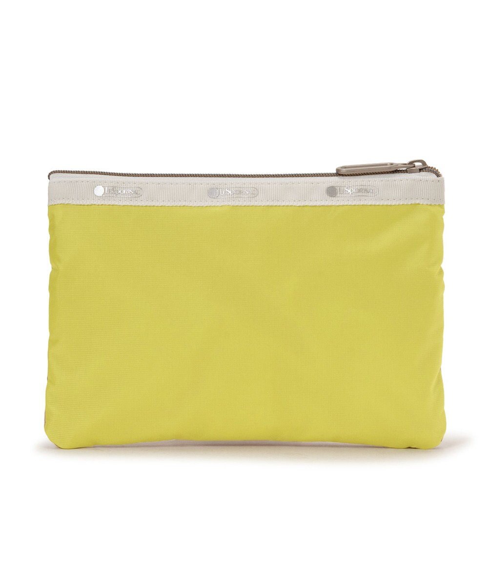 LeSportsac CLASSIC 3 ZIP POUCH/シルバーピンク/ライムライトC 
