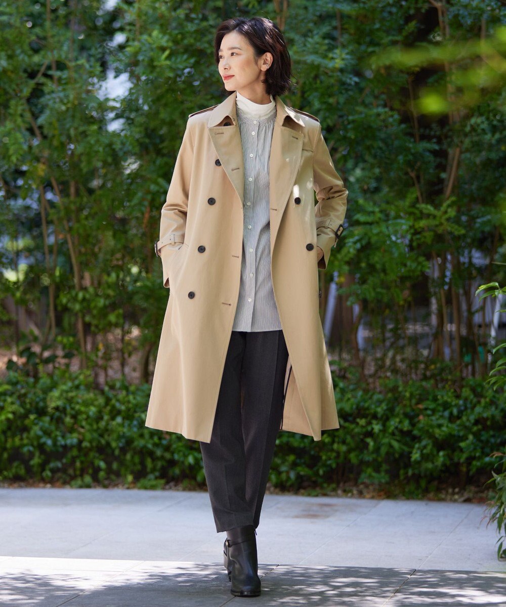 J.PRESS LADIES L 【WEB限定カラーあり・洗える】T/Rアルガンシルク テーパード パンツ 