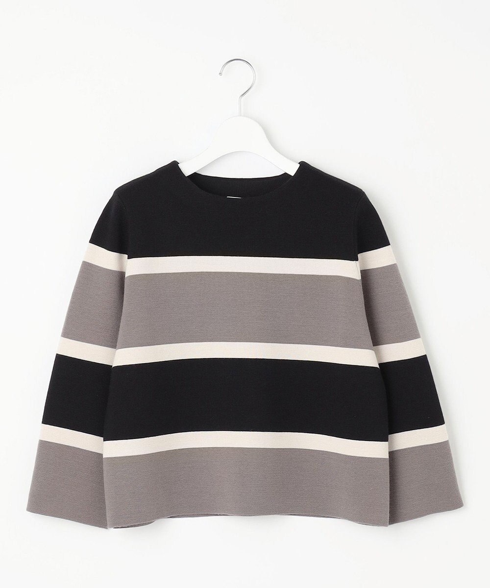 自由区 S 【洗える】ウールミラノボーダー ニット 