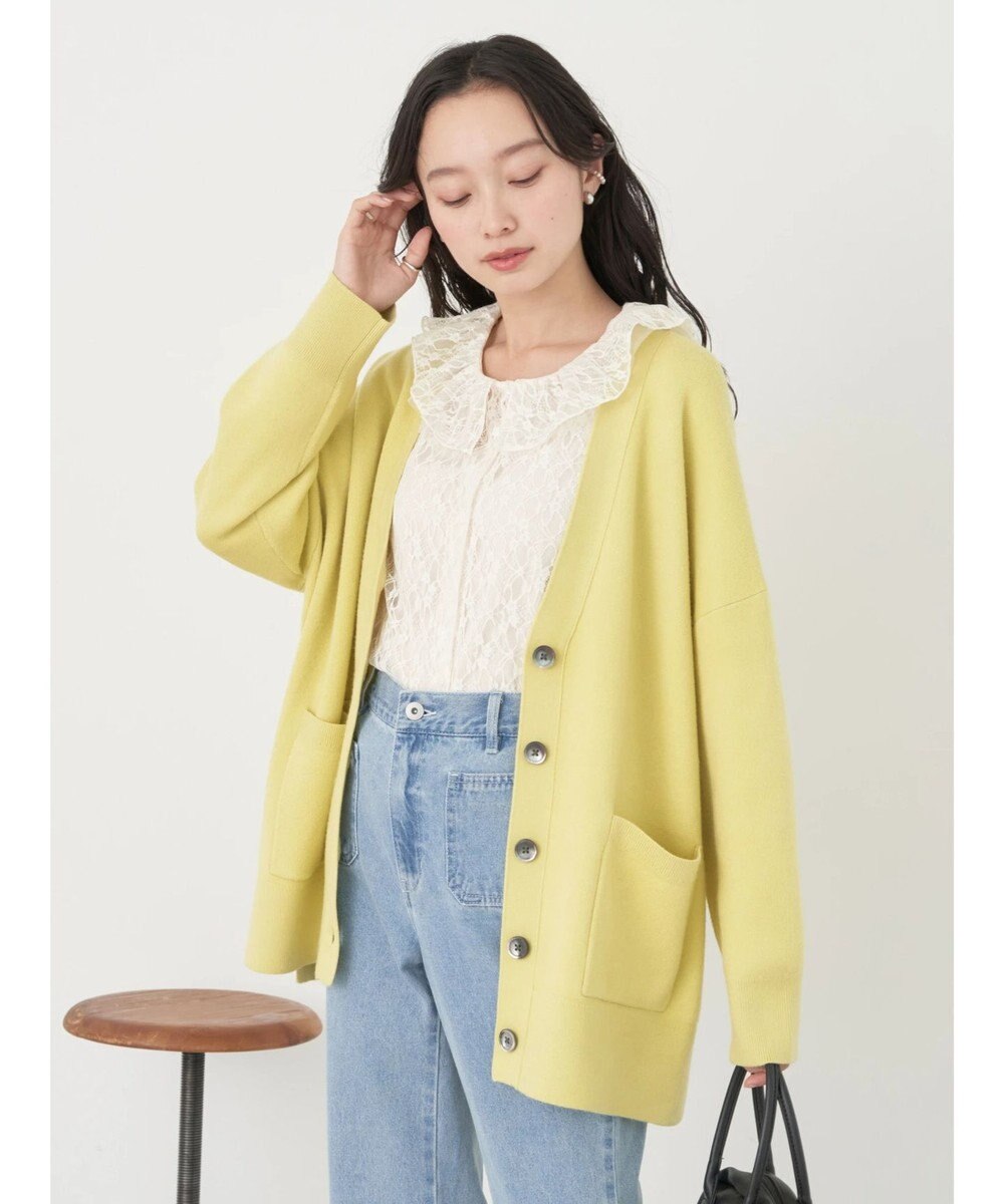 earth music&ecology やわらかタッチＶネックカーディガン 