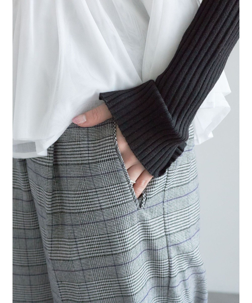 Te chichi グレンチェックスラックス 