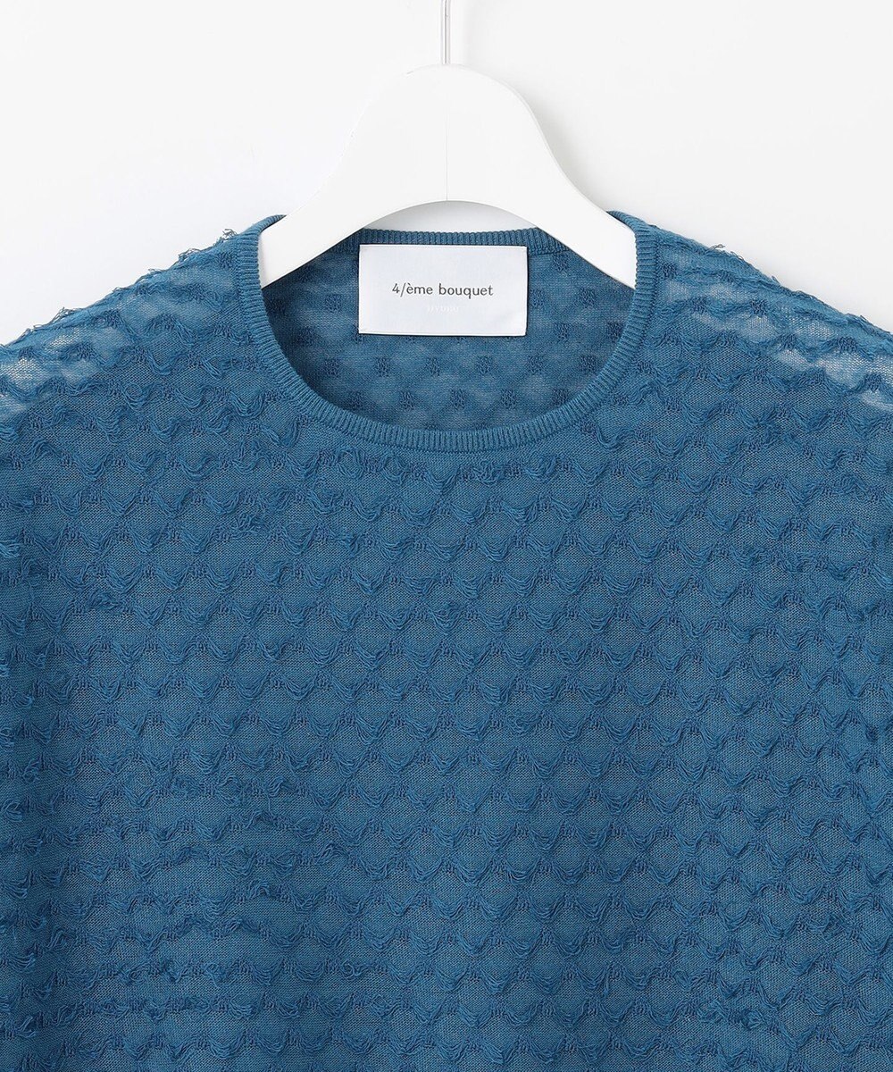 自由区 【カトリエムブーケ】Jacquard coupe シアージャカードニット 