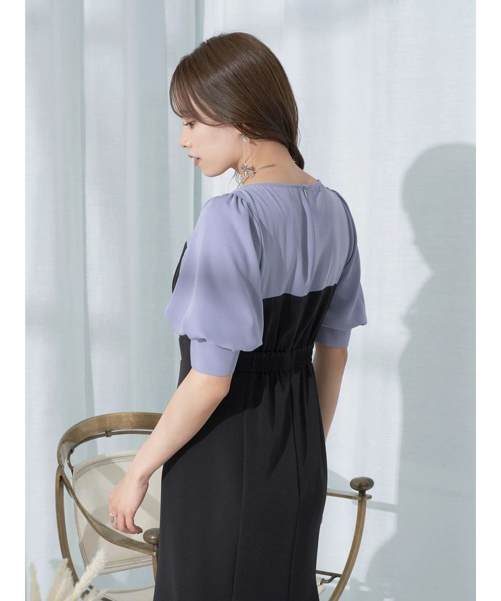 earth music&ecology パイピング衿付きドッキングワンピース 