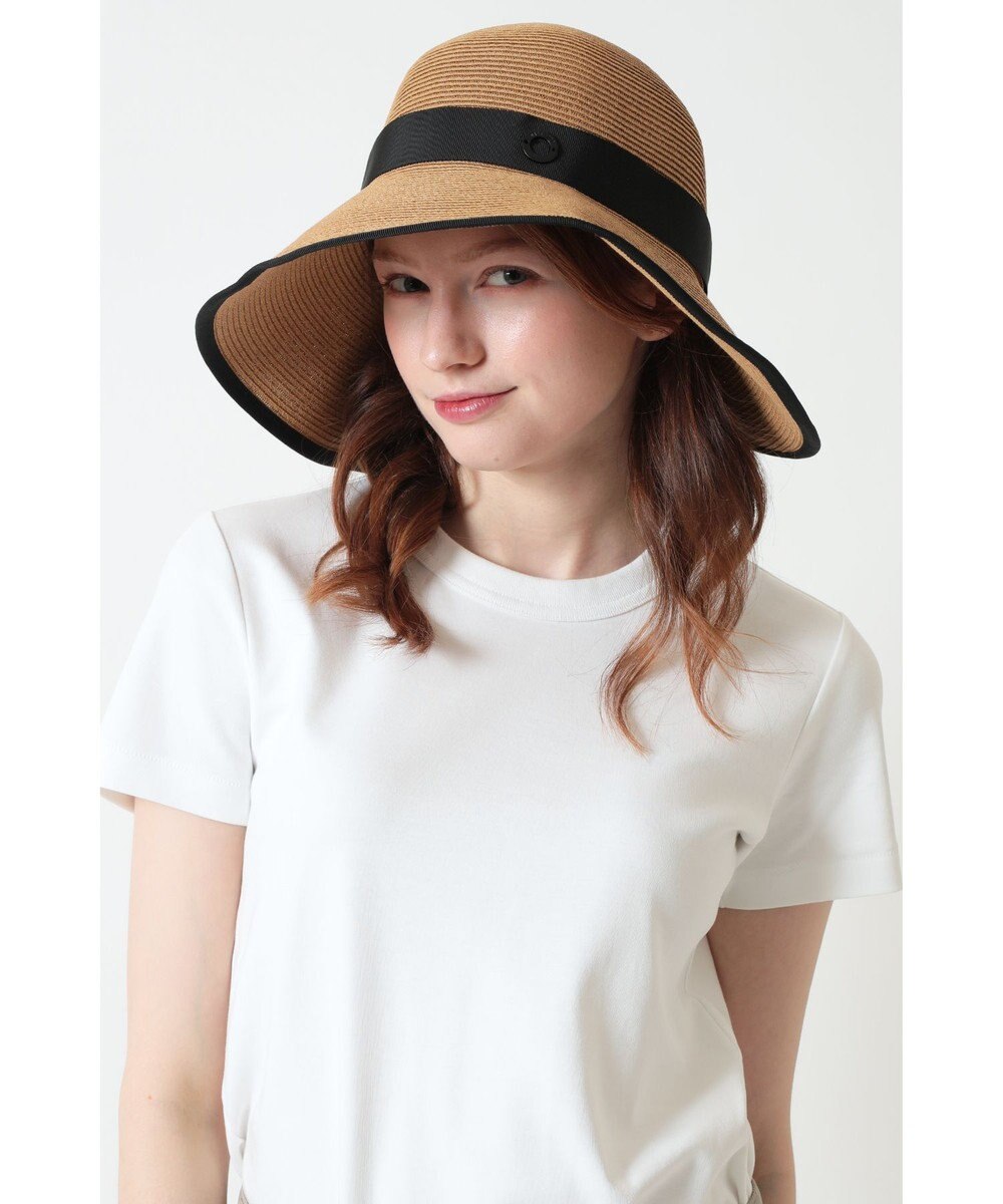 DAKS DAKS GOLF 裏面オープン天然草ワイドクロシュハット 