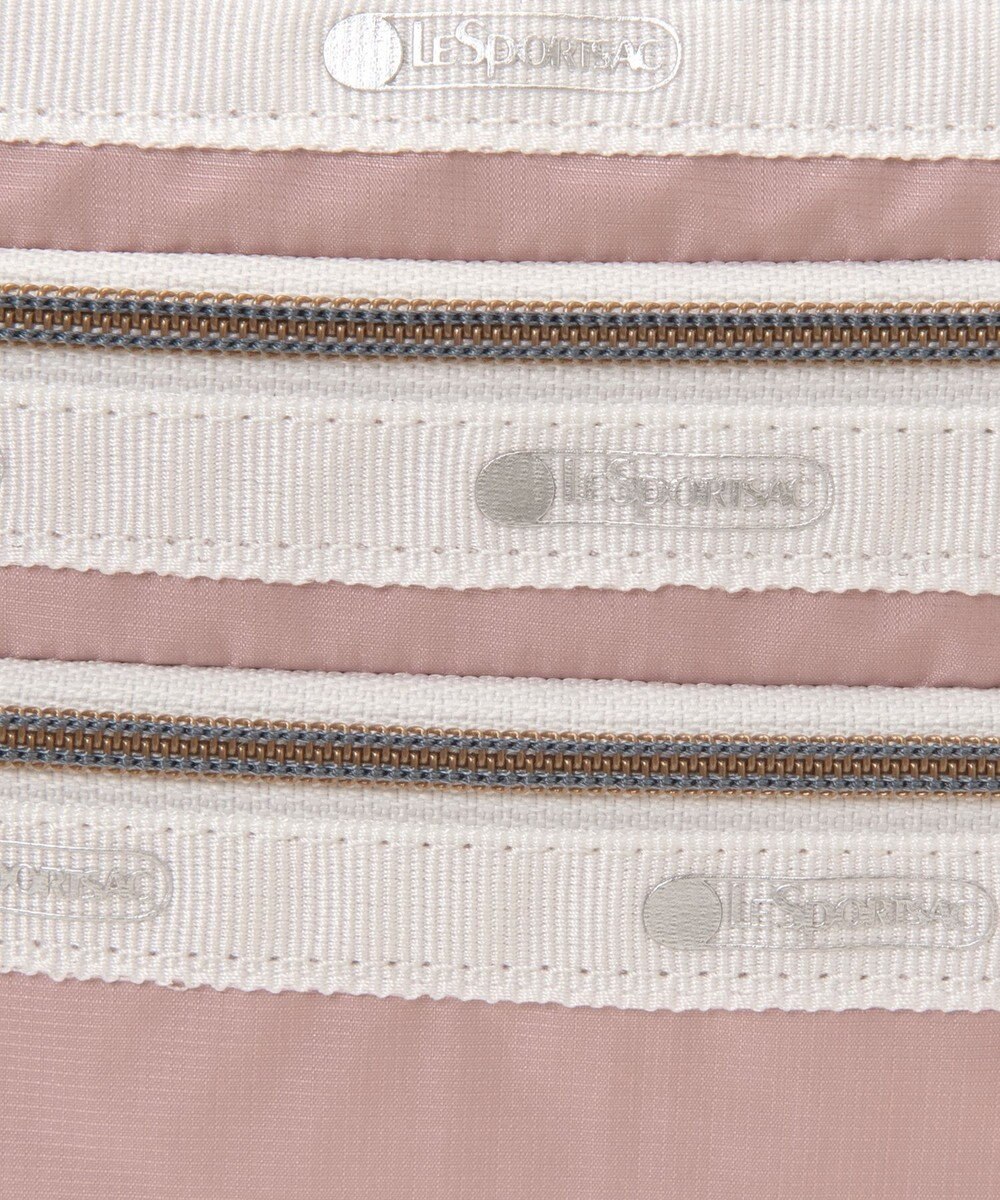 LeSportsac CLASSIC 3 ZIP POUCH/シルバーピンク/ライムライトC 