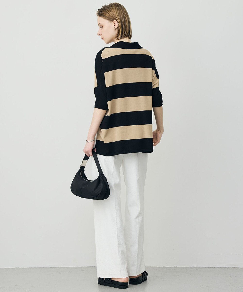 ICB 【先行予約】VIS/NYハイゲージ 半袖ボーダーポロニット 