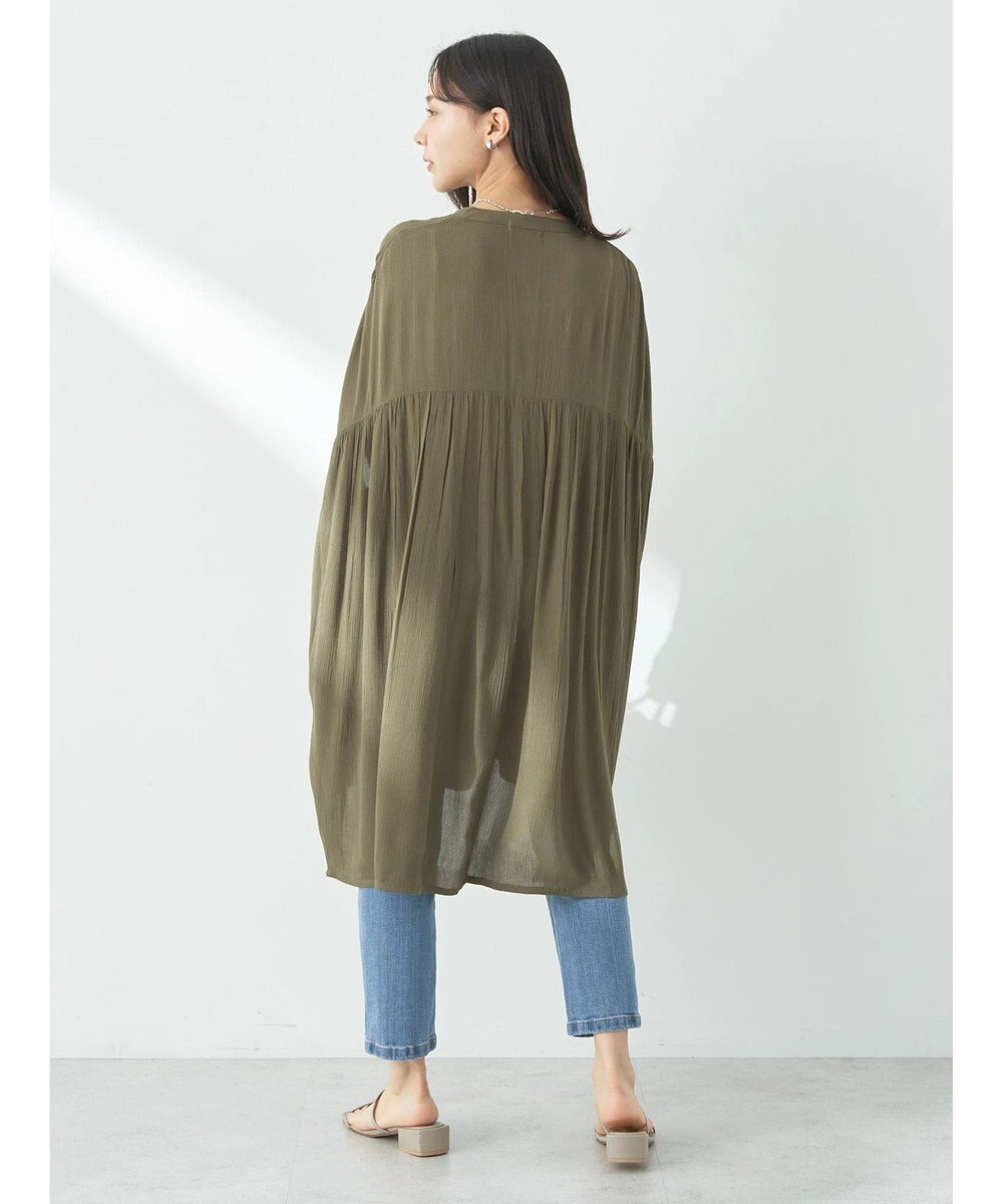 earth music&ecology レーヨンポケットシャツチュニック 