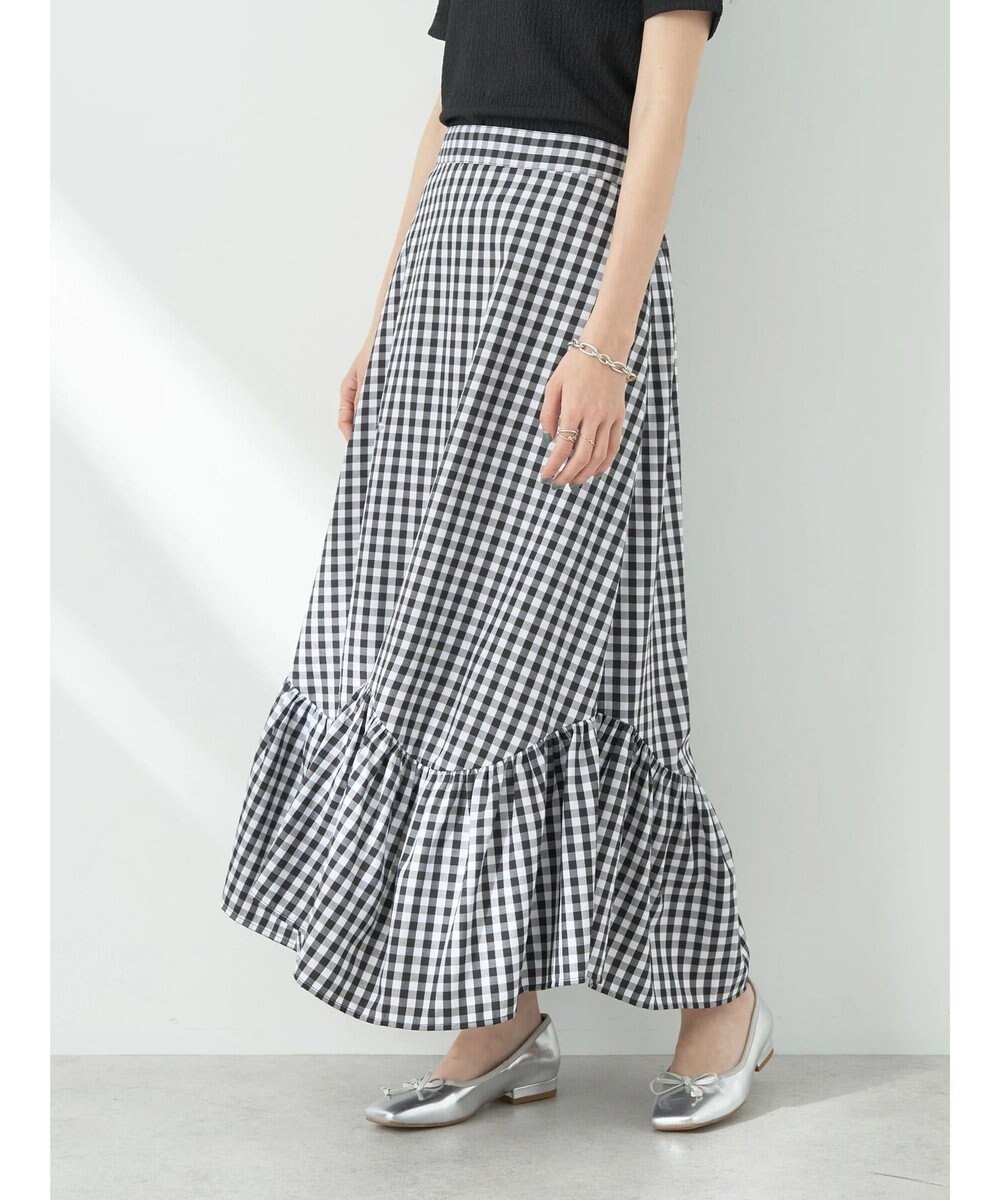 earth music&ecology イレヘムチェックスカート 