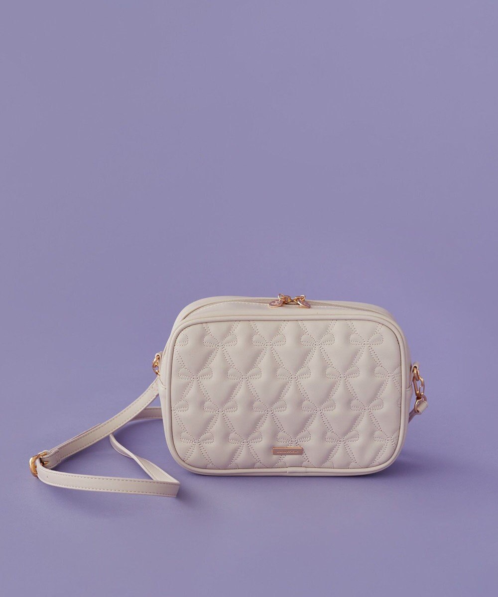 Maison de FLEUR リボンキルティングスクエアポシェット 