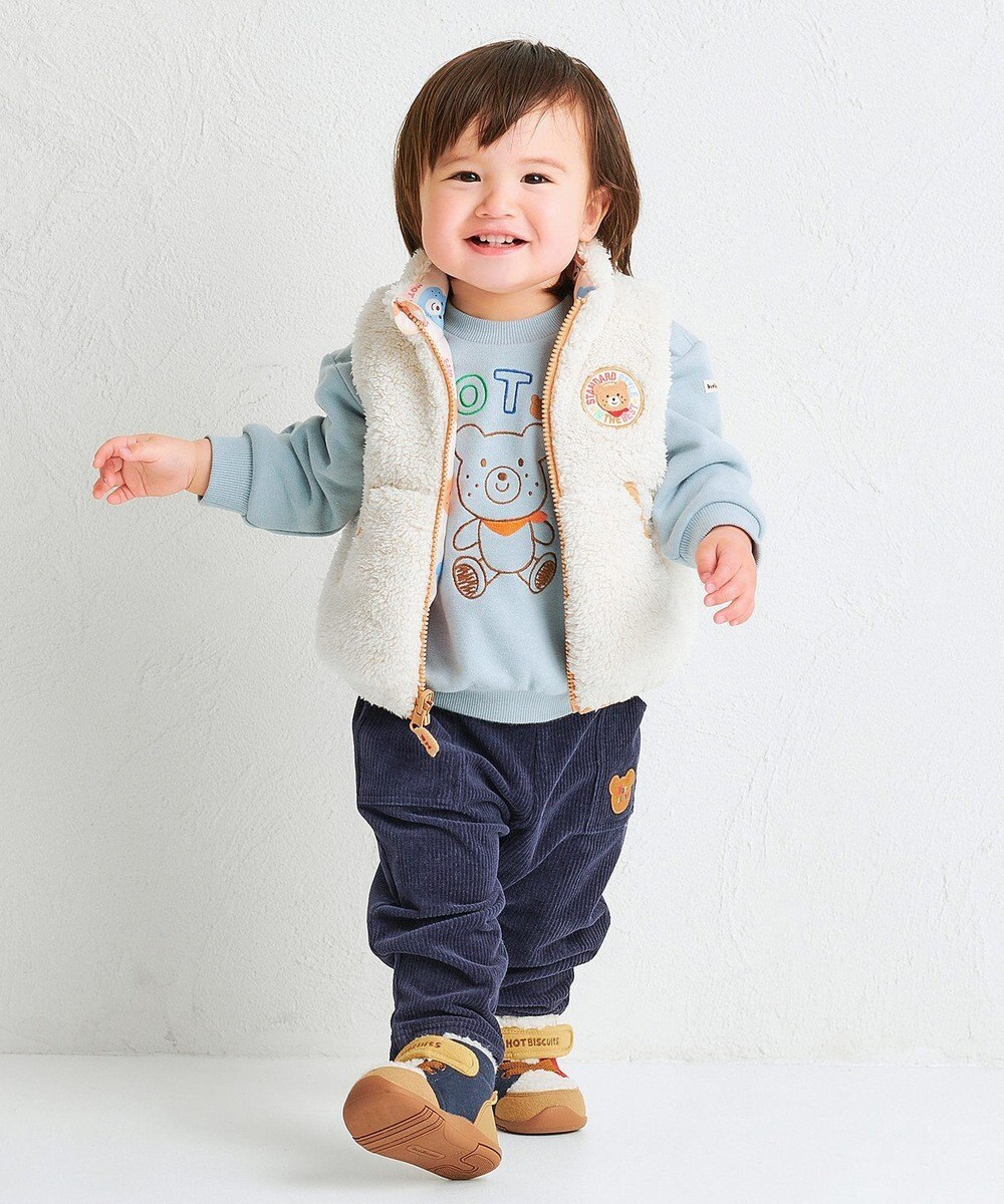 MIKI HOUSE HOT BISCUITS 【80-110cm】【NEW Color Series】裏毛パイル素材 トレーナー 