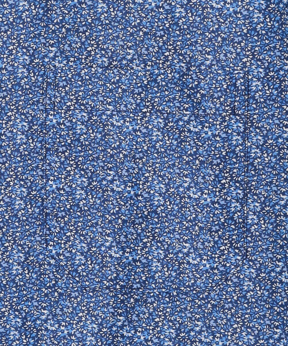 JOSEPH ABBOUD 【キングサイズ・清涼・リネンブレンド】コットンリネン ボイルフラワープリント 半袖シャツ 