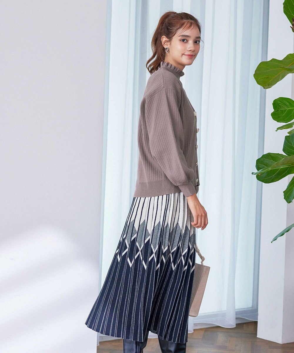 Tiaclasse 【洗える】シェルボタンカーディガン 