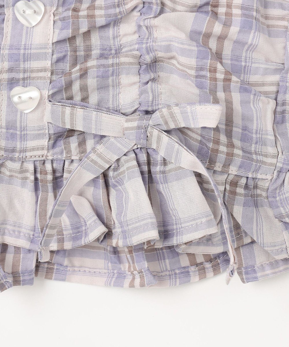 ANY KIDS 【洗濯機可能】2WAY チェックブラウス 