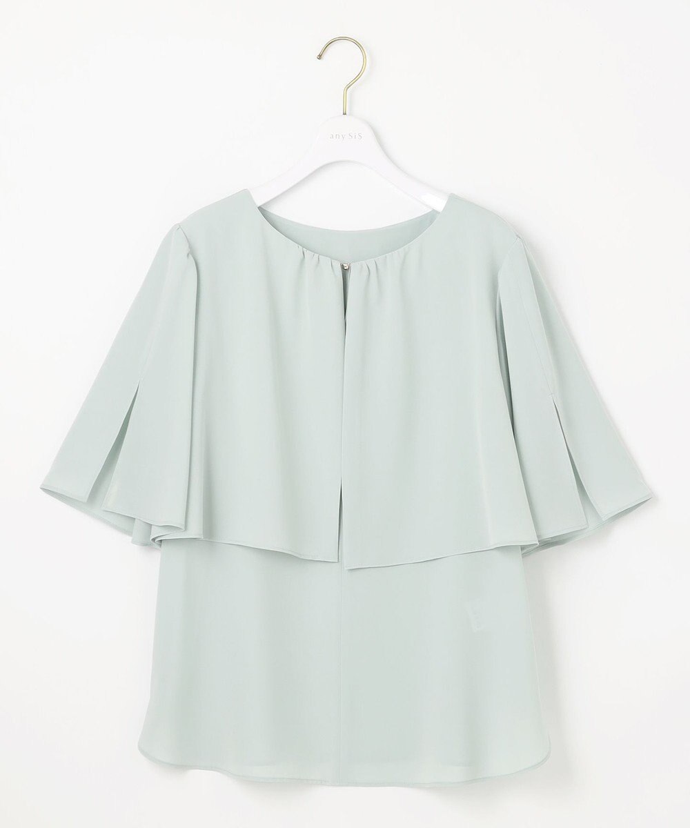 ANY SIS 【洗える】ケープフレアスリーブ ブラウス 