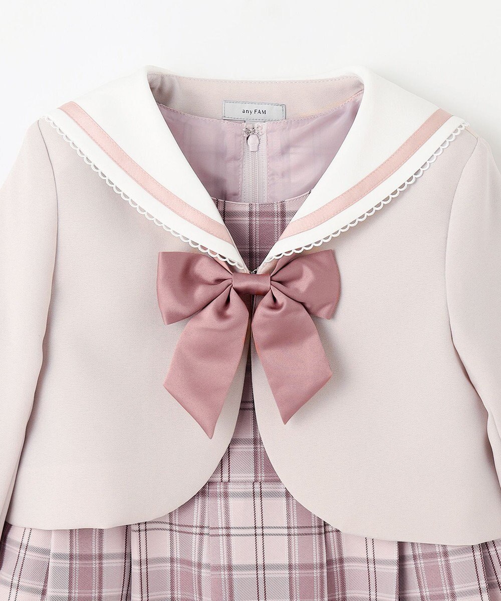 ANY KIDS 【2点セット】セーラージャケット+チェックワンピース 