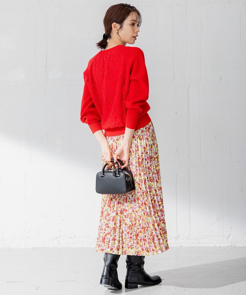 組曲 【選べる8色展開・春まで使える！】バックレースカラー ニット 