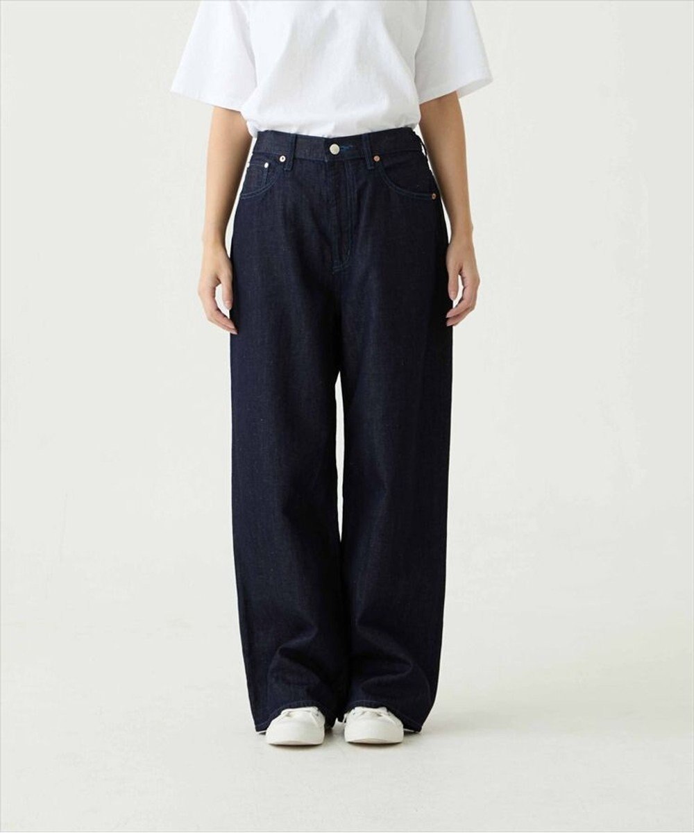 caqu FS linen wide boy`s コットンリネンワイドストレートデニム 
