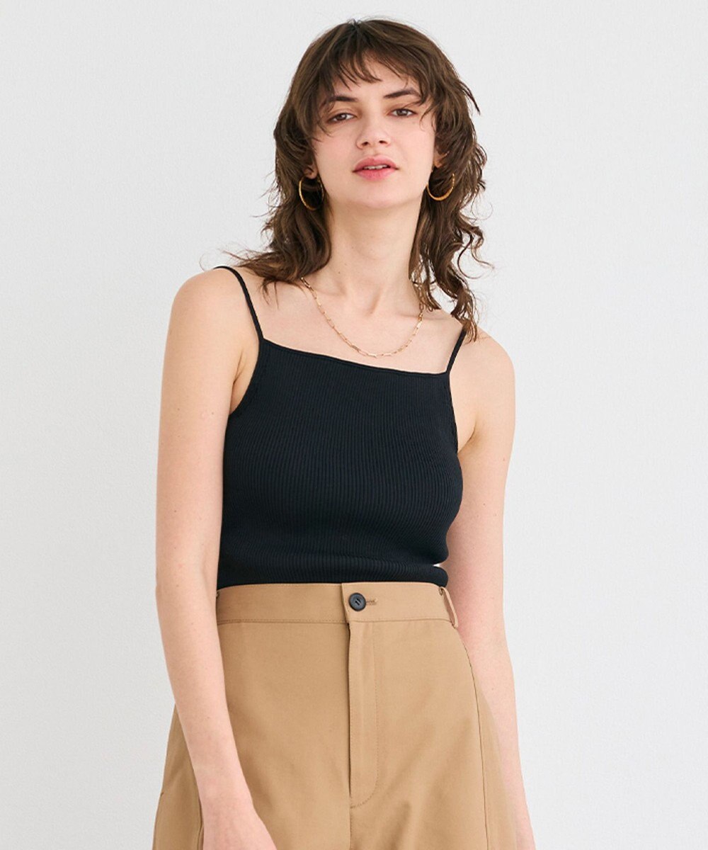BEIGE， 【洗える】SENNA / インナーカップ付きリブニットキャミソール 