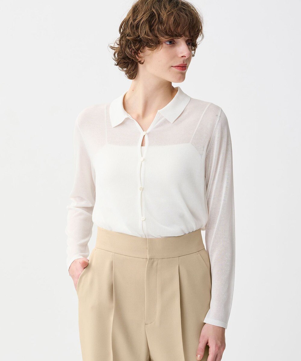 uncrave シアーコットン ポロニット 