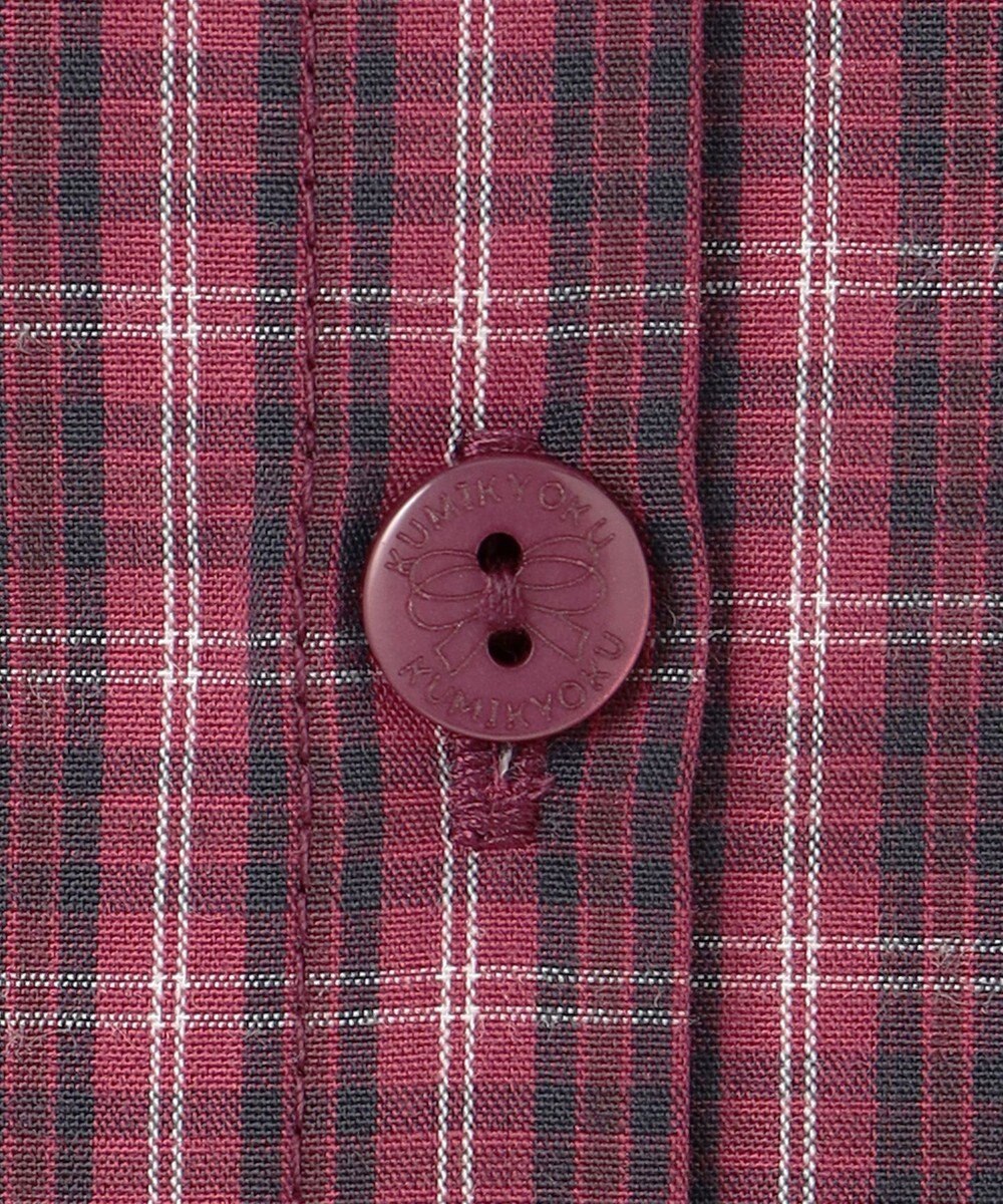 組曲 KIDS 【150-160㎝】チェックラッフル ブラウス 