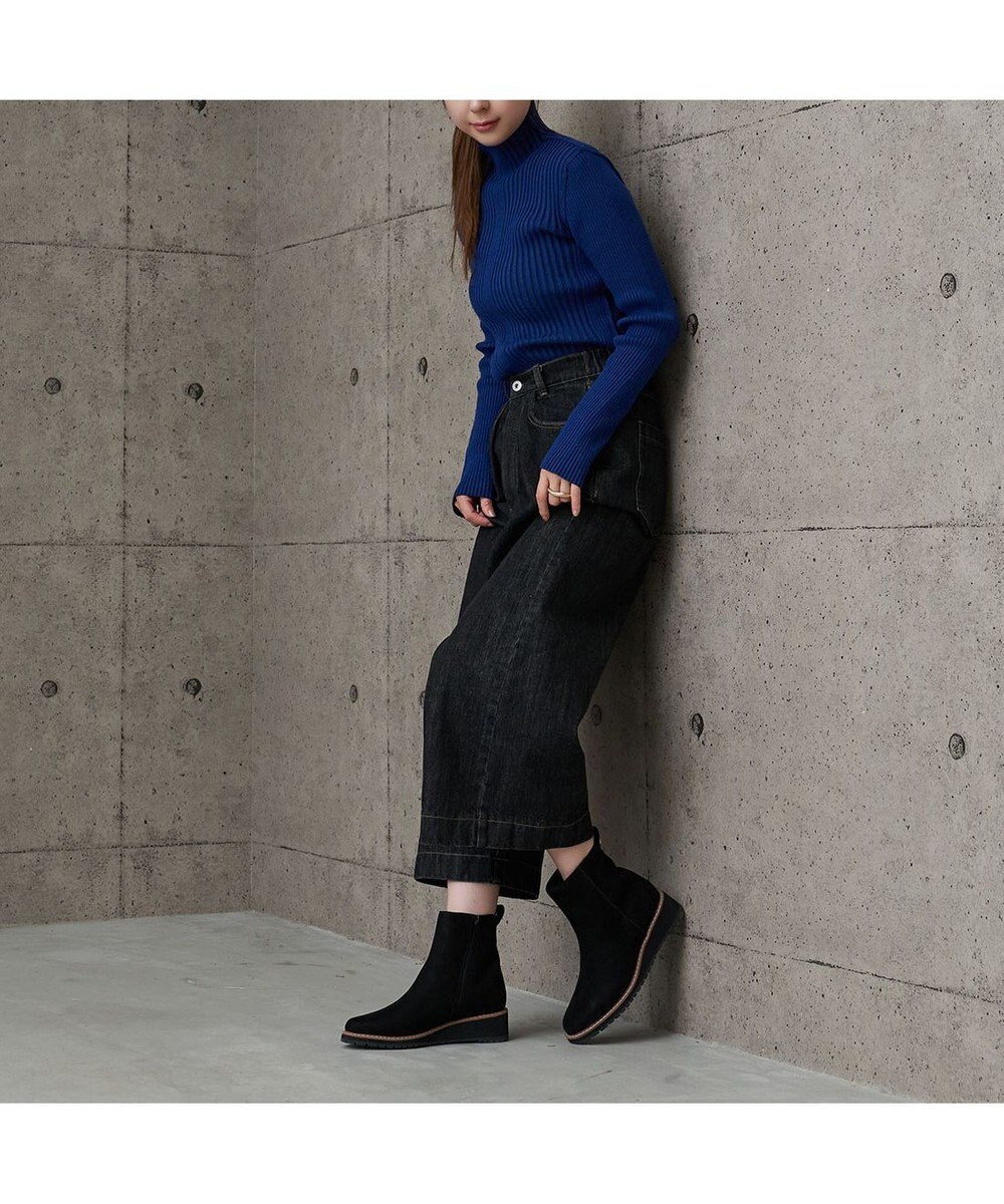 MODE ET JACOMO <carino>【レイン・スノー対応】ウエッジヒールショートブーツ 