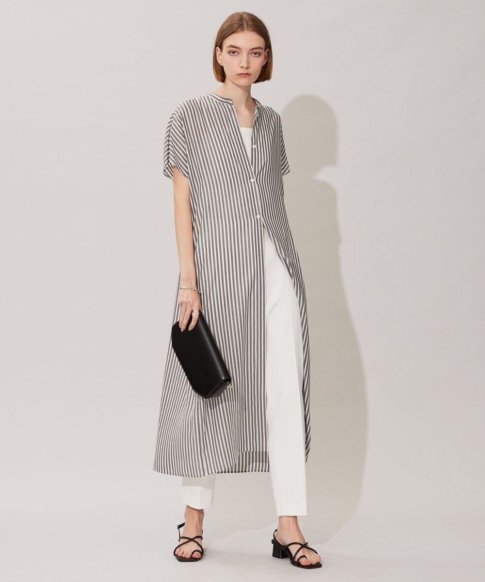 ICB 【洗える】 キュプラローンストライプ ワンピース 