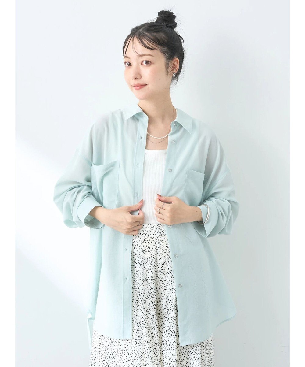 earth music&ecology ウ゛ィンテージボタンフロントポケットシャツ 