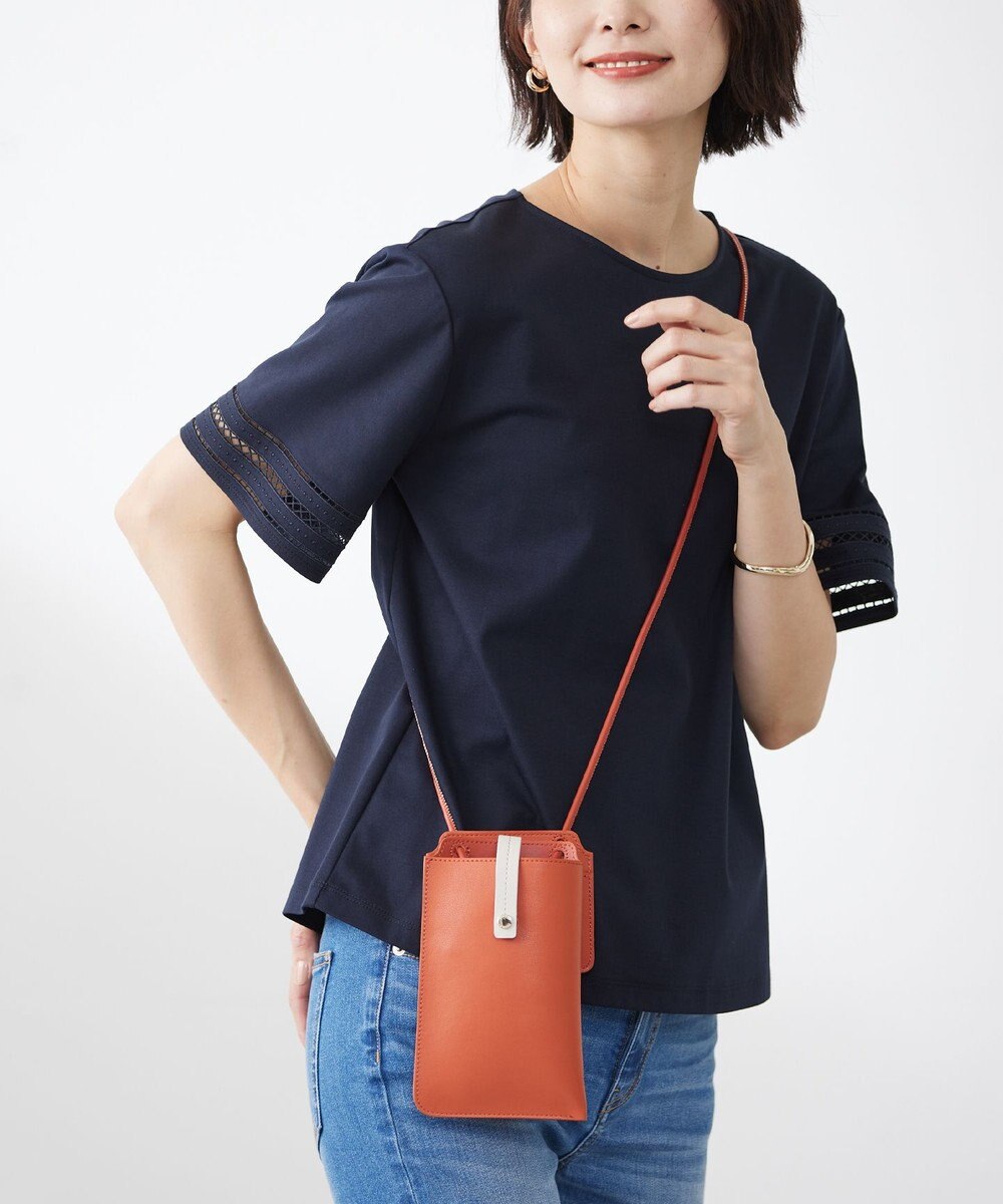 J.PRESS LADIES 【WEB限定カラーあり・セットアイテム】コインケース付き スマホ ポシェット 