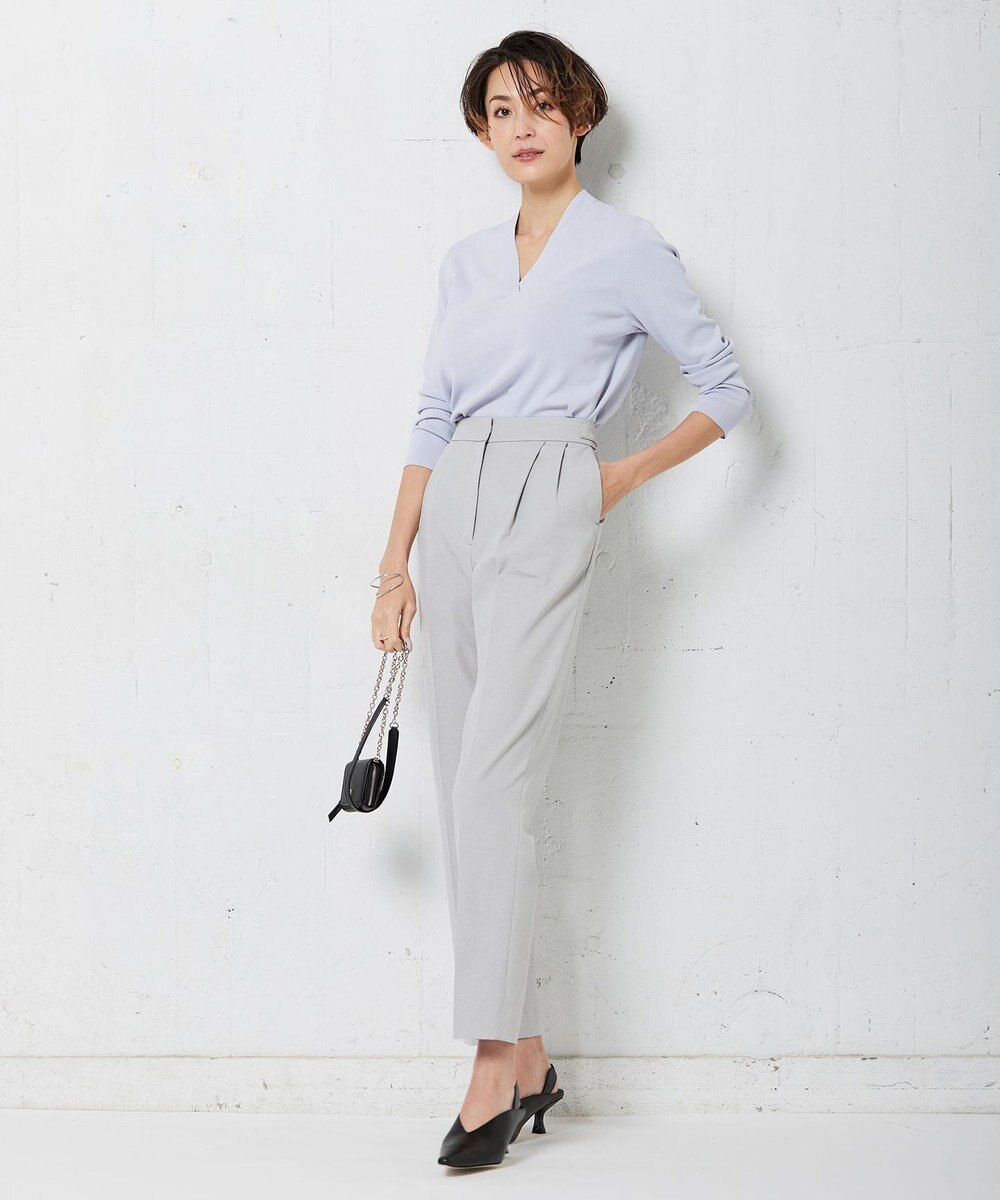 ICB 【洗える】 シンセティックフルニードル Vネックプルオーバー 