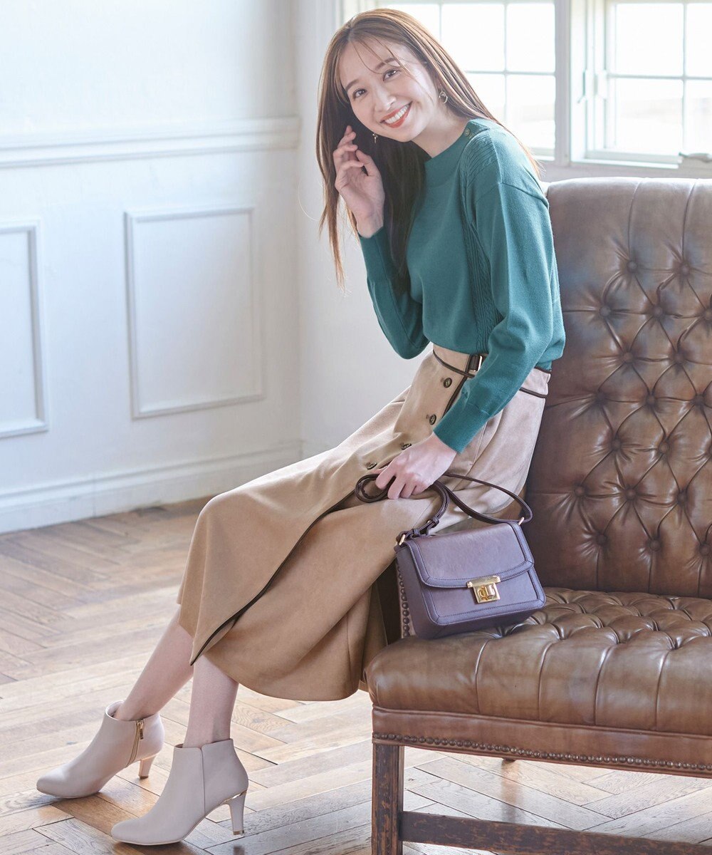 ANY SIS 【洗える】サイドケーブルカラー ニット 