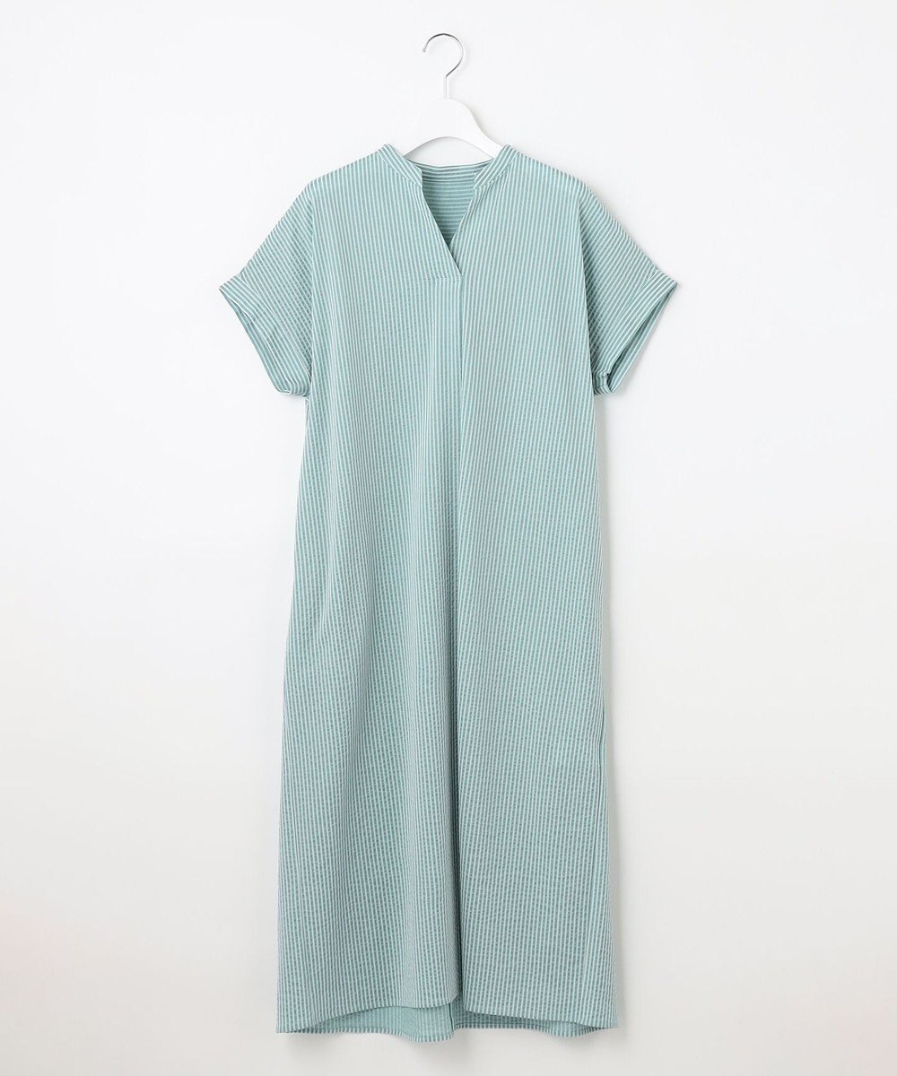 自由区 L 【WEB限定・洗える】シャドウサッカー ワンピース 