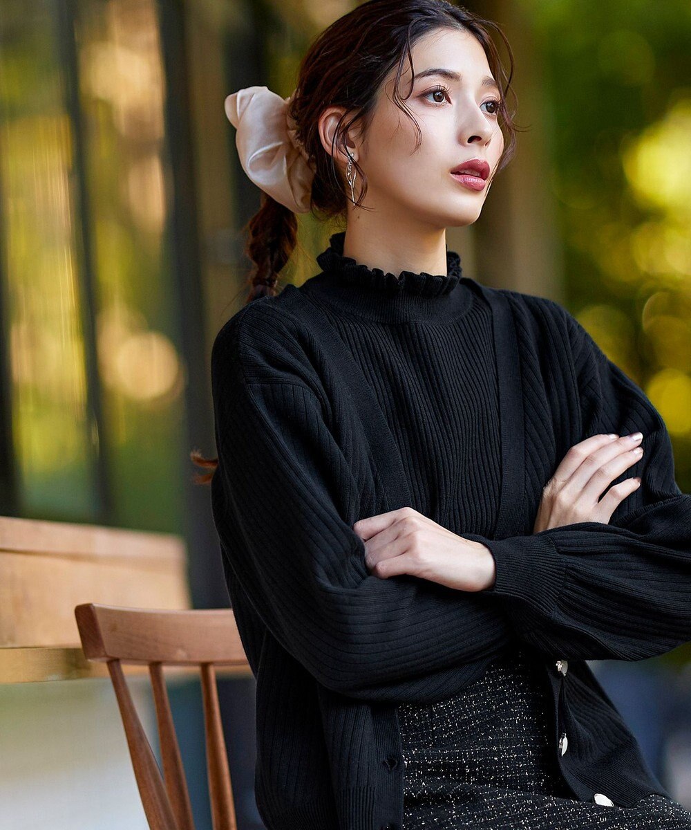 Tiaclasse 【洗える】シェルボタンカーディガン 