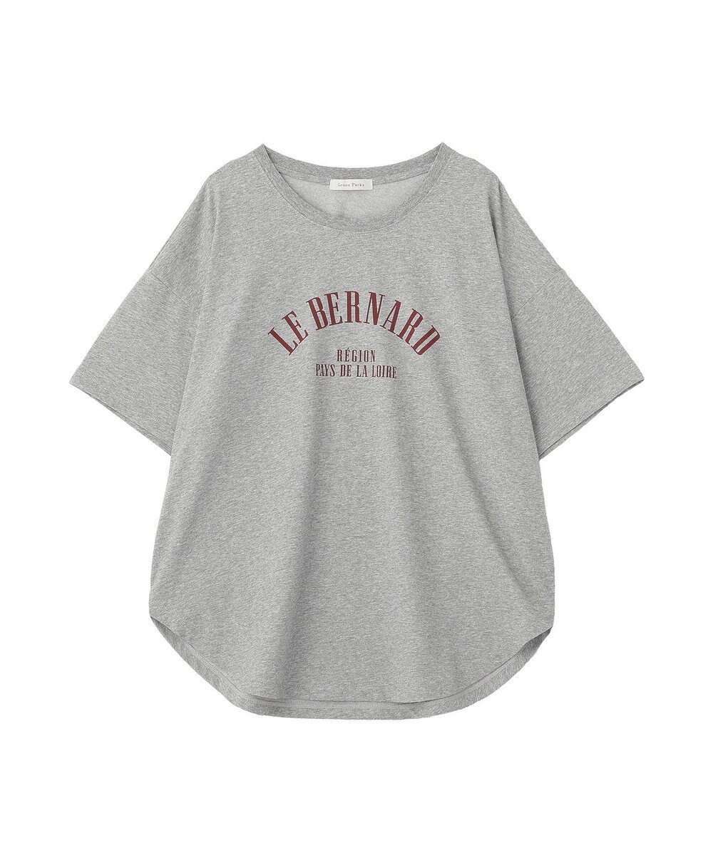 Green Parks 裾ラウンド機能ロゴTシャツ 