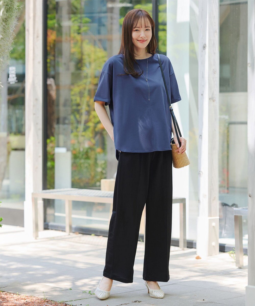 Tiaclasse 【接触冷感・UVカット・吸水速乾・洗える】バックシャンカットソープルオーバー 