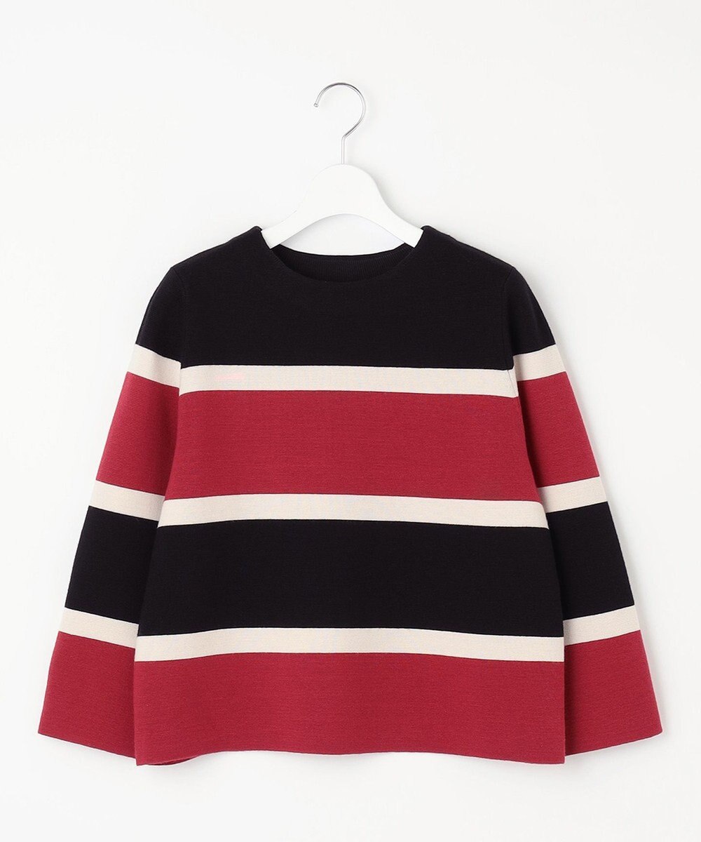 自由区 S 【洗える】ウールミラノボーダー ニット 