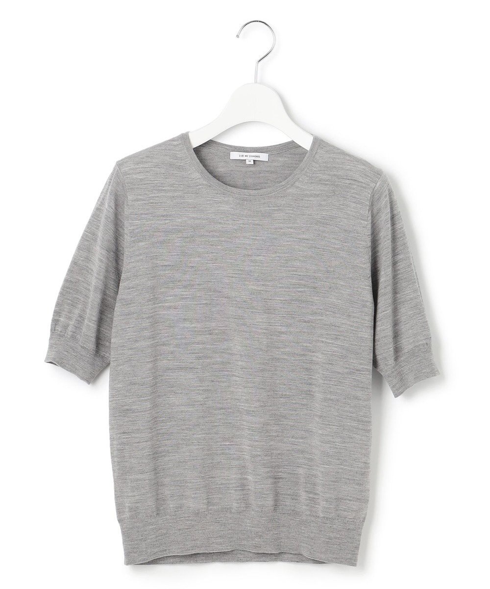 23区 【アンサンブル対応】サステナブルウール 半袖 ニット 