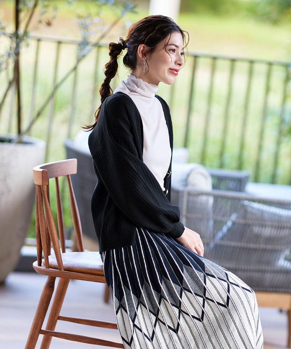 Tiaclasse 【洗える】シェルボタンカーディガン 