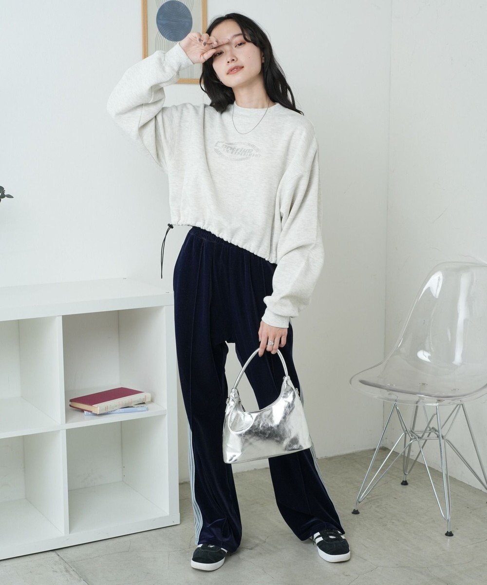 WEGO 裏起毛ドロストショートスウェット 