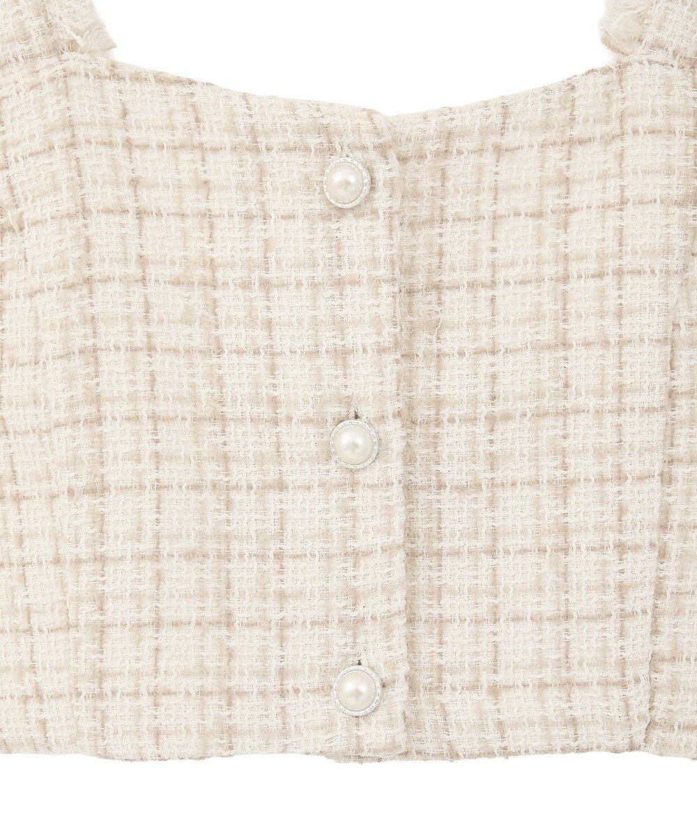 earth music&ecology 【セットアップ可】フリンジツイードビスチェ 