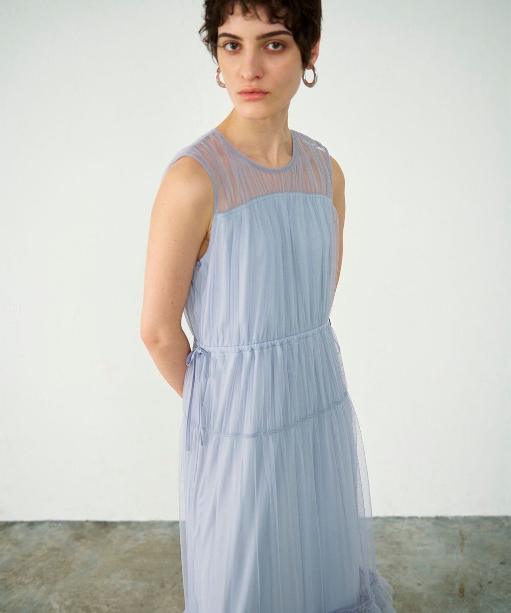 GRACE CONTINENTAL チュールティアードワンピース 