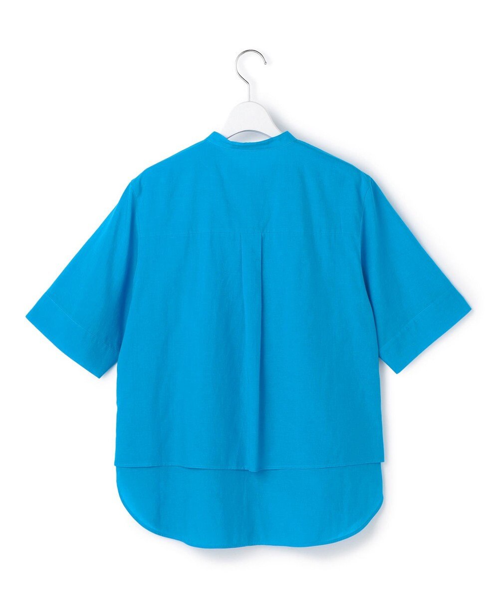 ICB L 【先行予約】リネンスラブローン バンドカラーデザインシャツ 