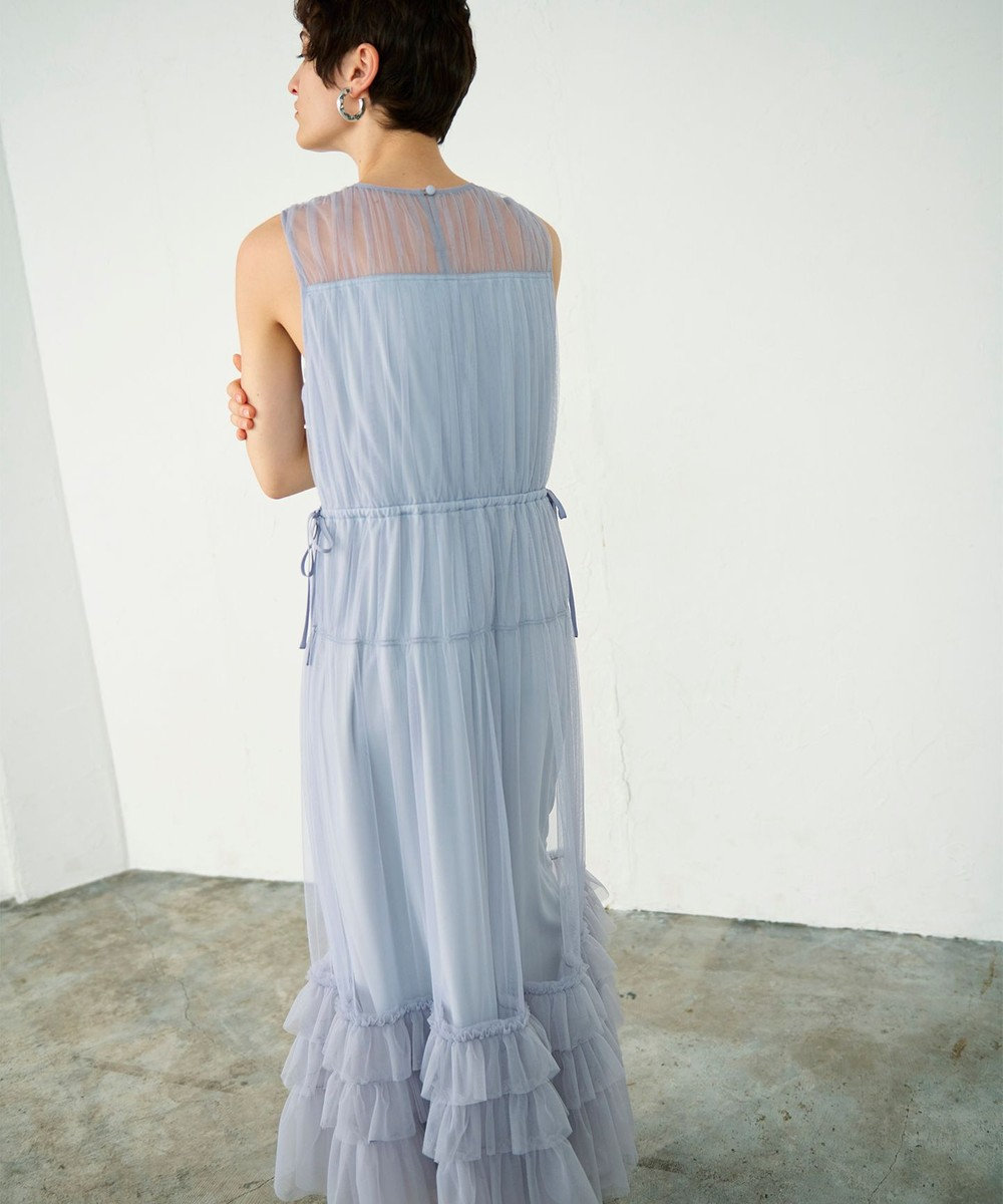 GRACE CONTINENTAL チュールティアードワンピース 