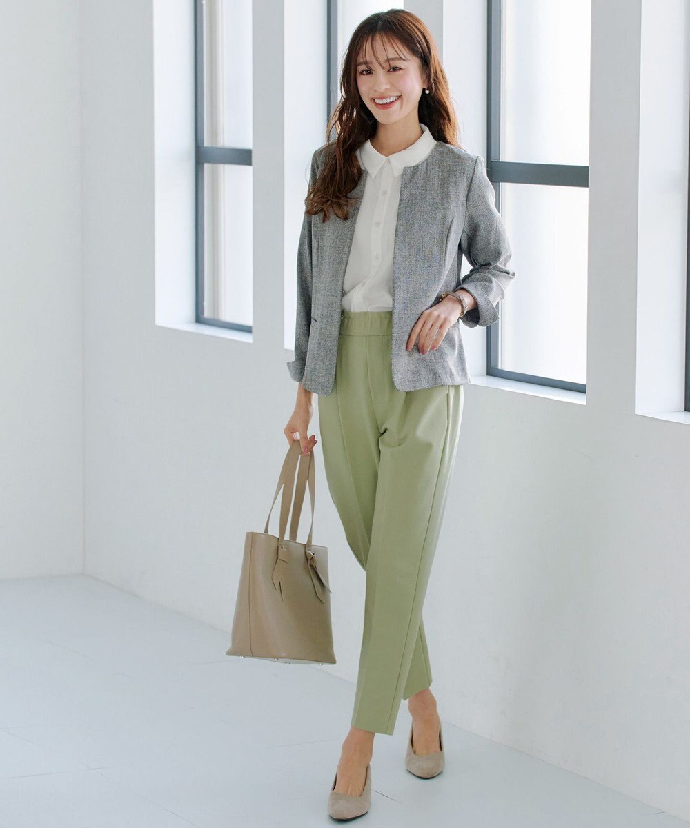 Tiaclasse L 【新色追加】パフスリーブシャツブラウス 