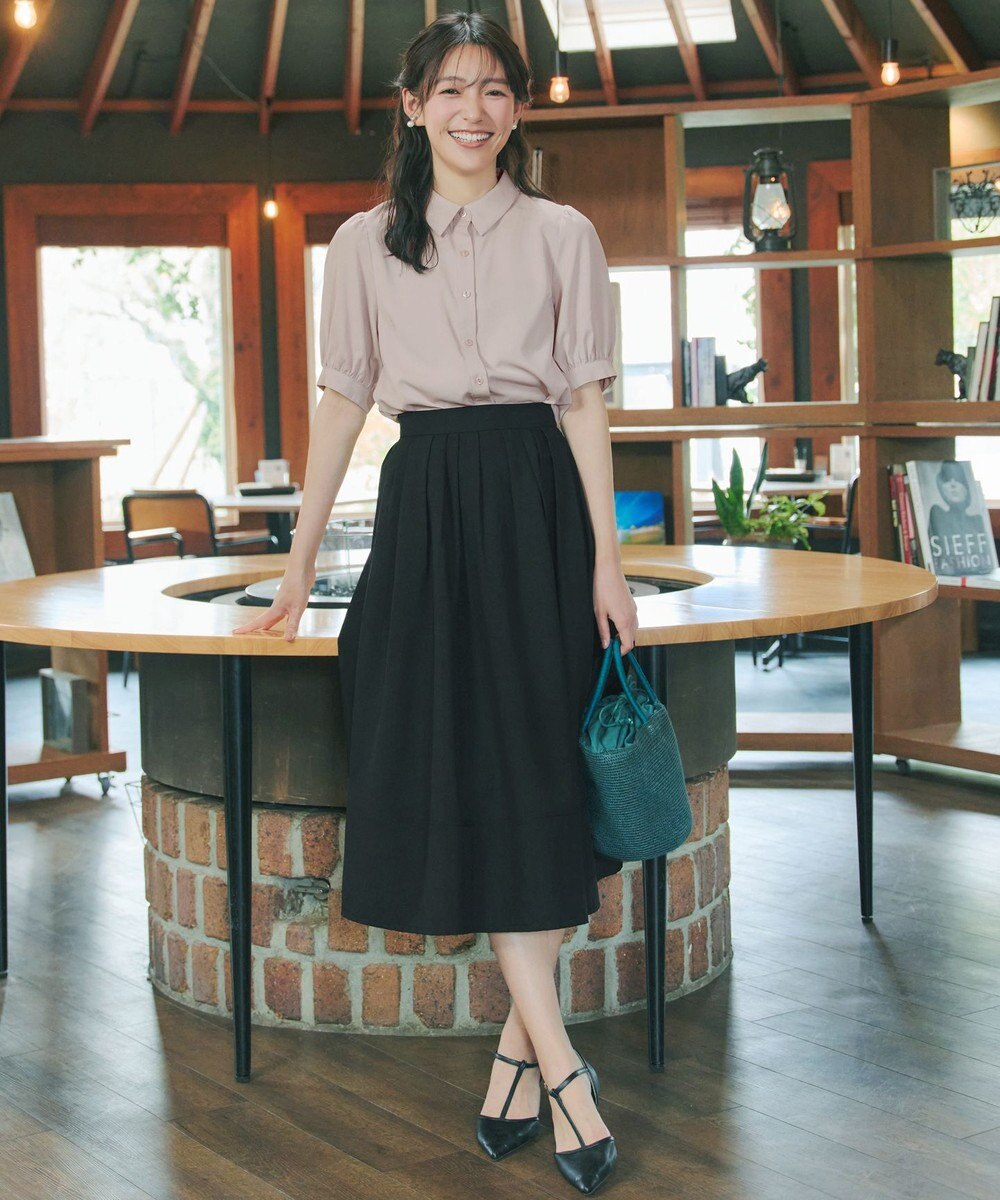 Tiaclasse 【新色追加】パフスリーブシャツブラウス 