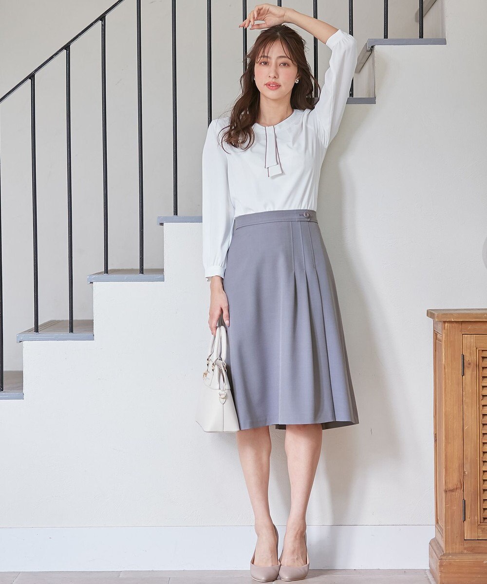 ANY SIS L 【洗える】サイドタック スカート 