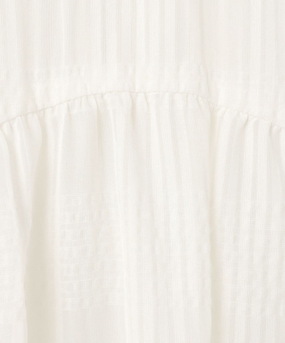 #Newans シアーチェックボリュームワンピース 