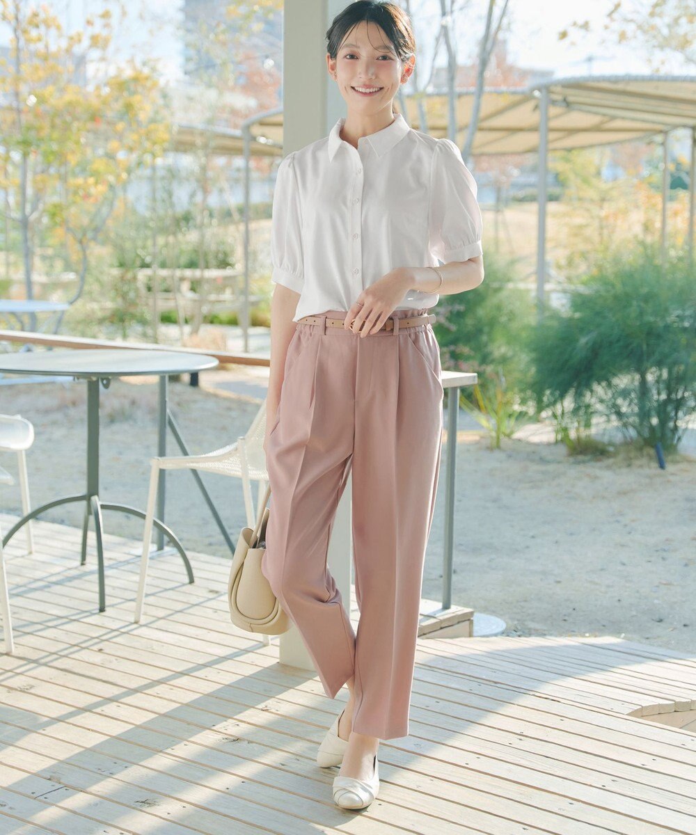 Tiaclasse L 【新色追加】パフスリーブシャツブラウス 