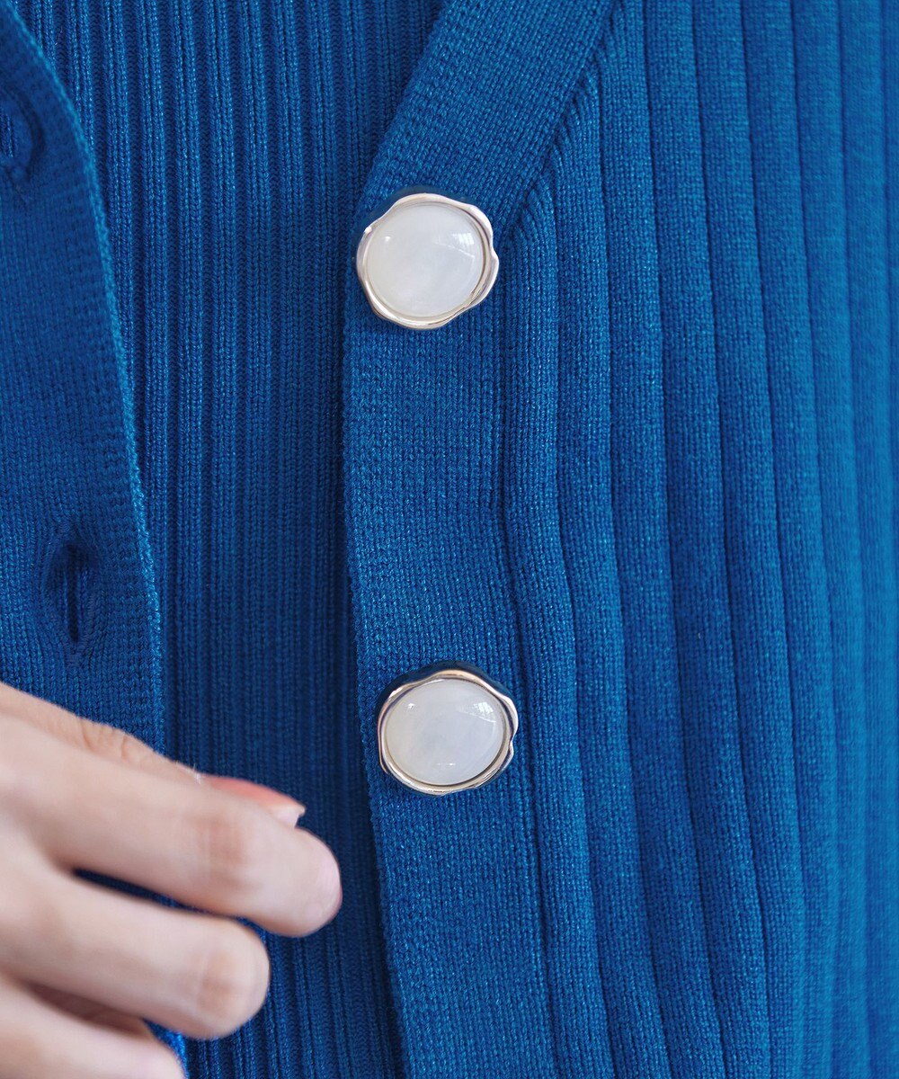 Tiaclasse 【洗える】シェルボタンカーディガン 