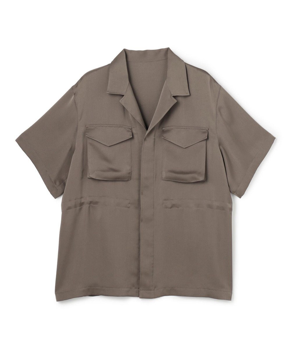 uncrave ライトダブルサテン シャツジャケット 