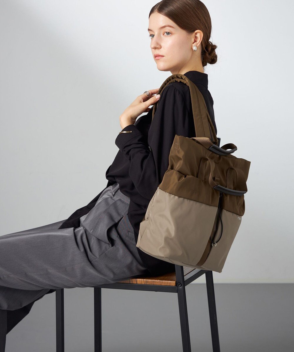 Y'SACCS ドローストリング コンビカラーリュックサック 